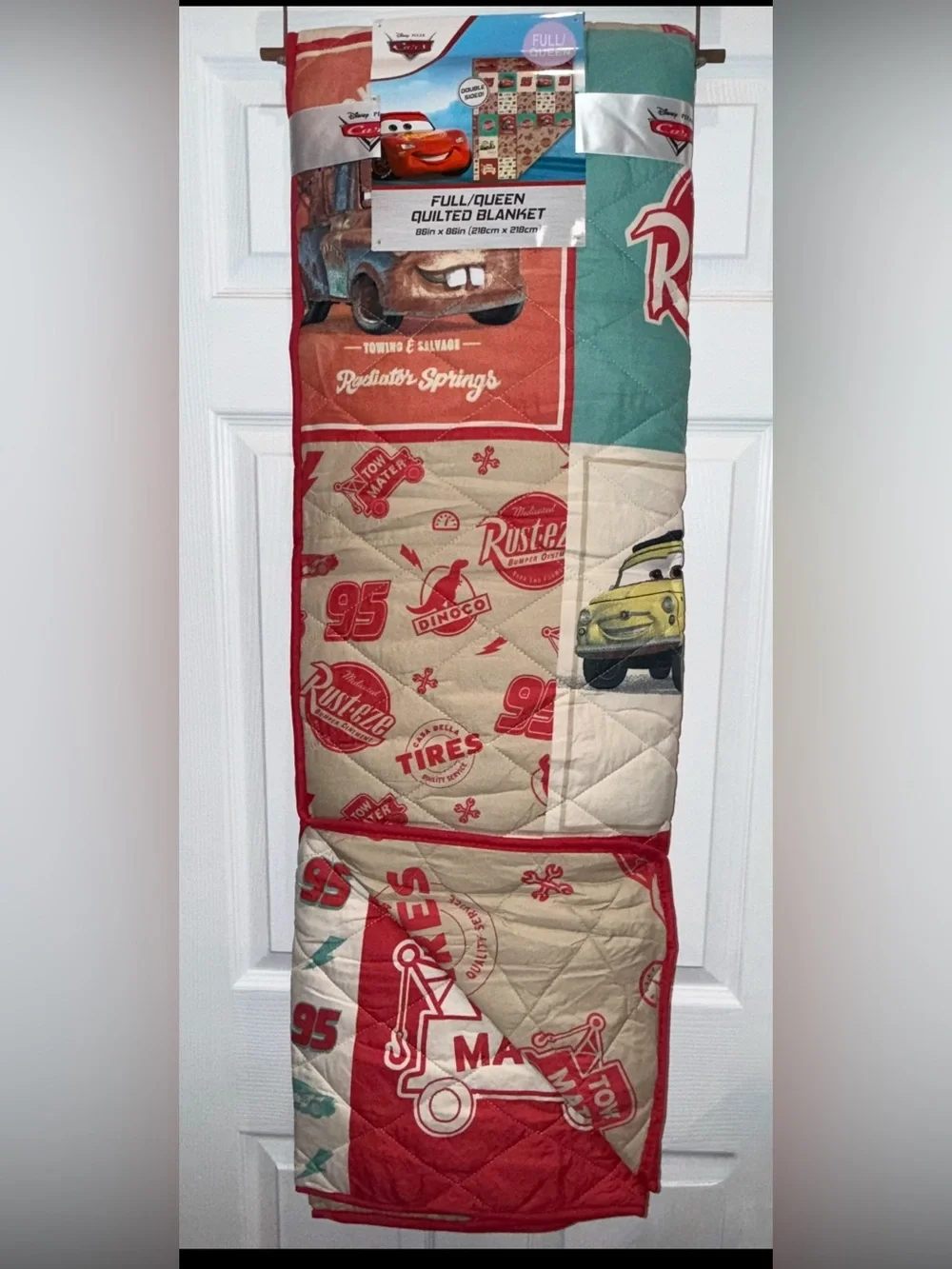 Disney Pixar Lightning McQueen Queen blanket